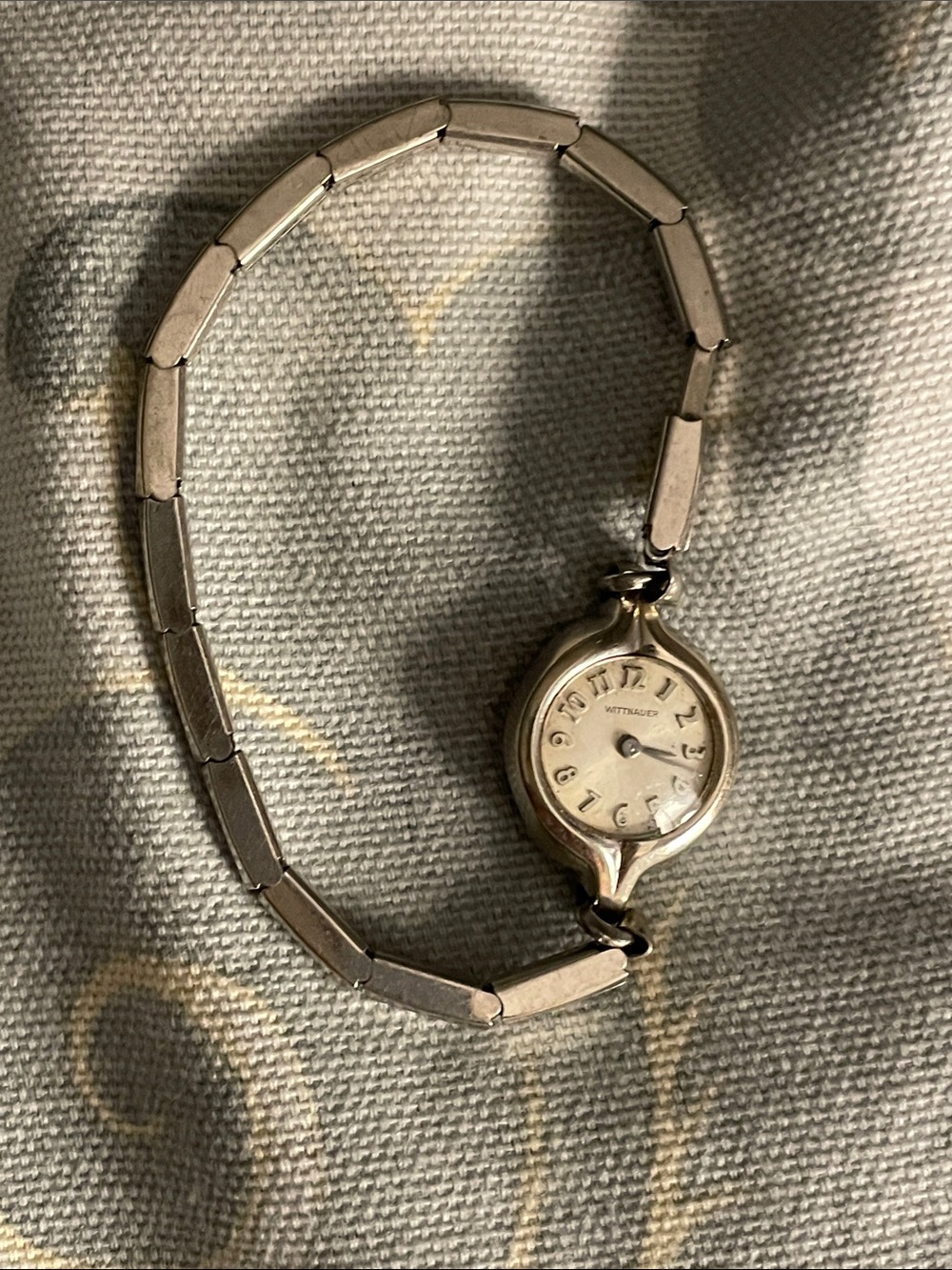 Hamilton 10k Vintage Silver Tone Women's Bracelet Watch c 1940-50s, parts